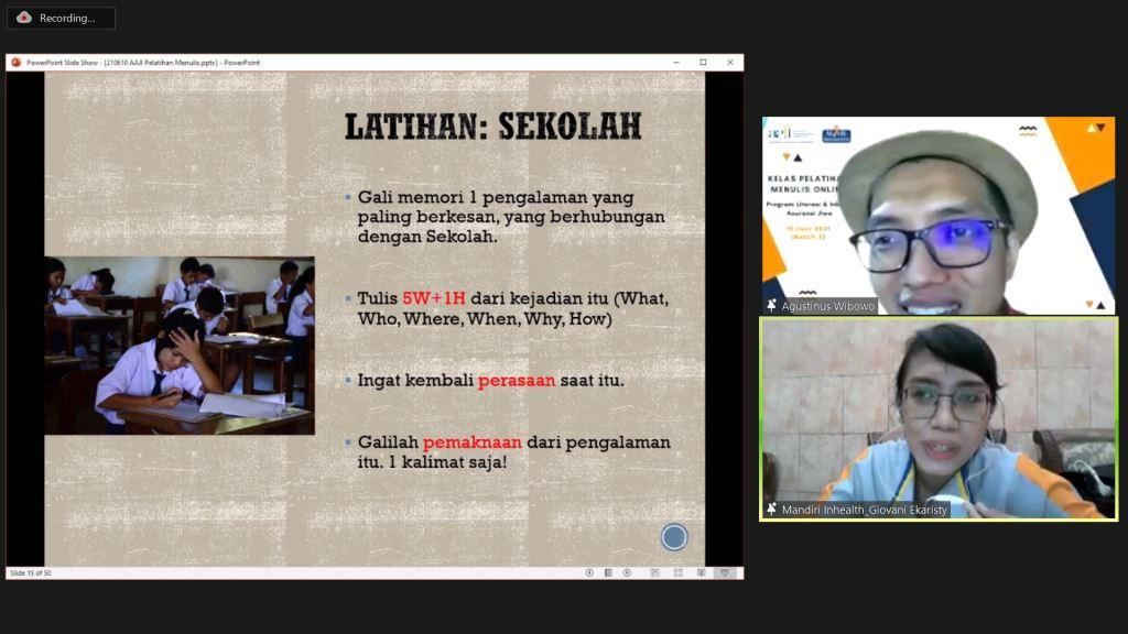 Pelatihan Menulis Online 2021